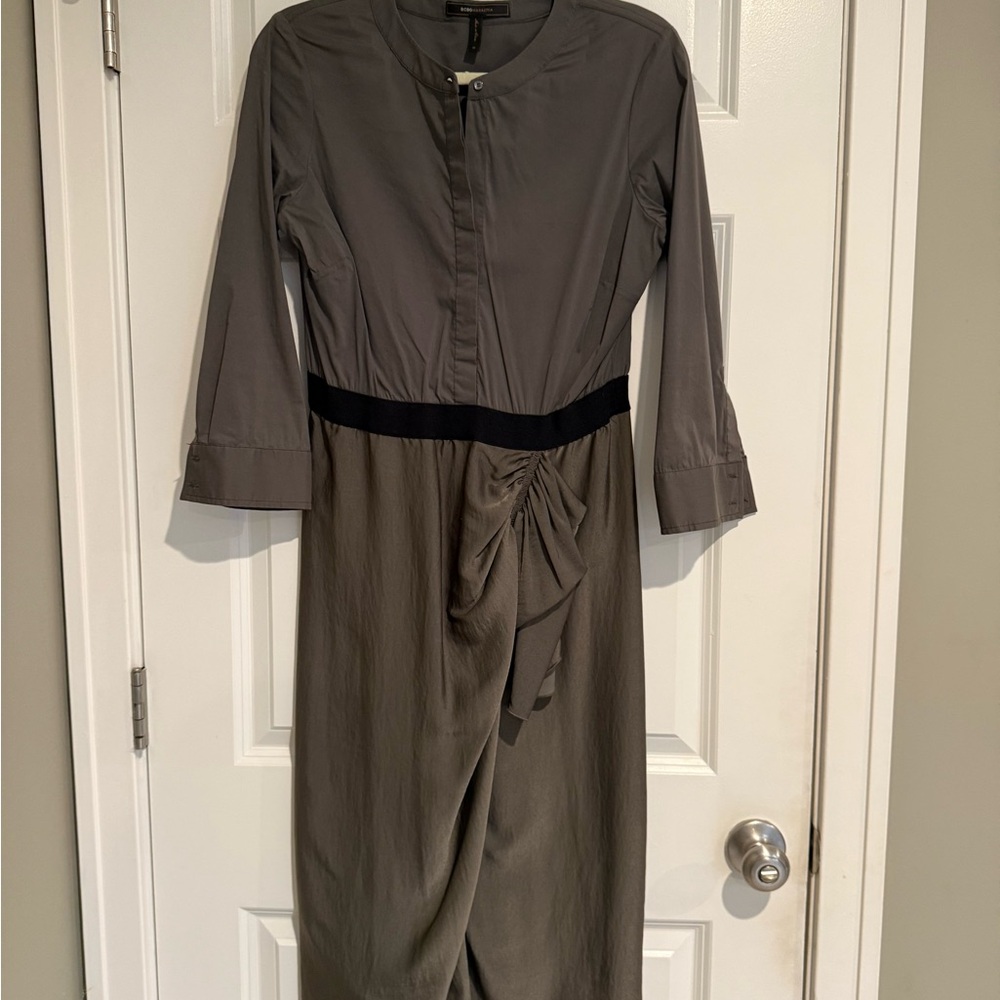 BCBGMaxAzria Charcoal Long Sleeve Dress